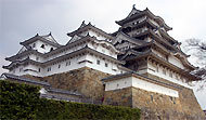 Three tower Himeji Castle