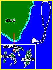 嘉比島の地図