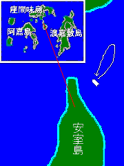 安室島　東牛（アガイフシ）の地図