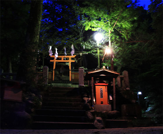 夜の四宮神社