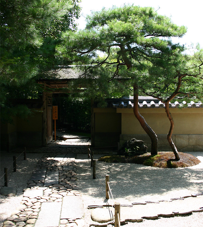 茶室寿立庵前の庭園